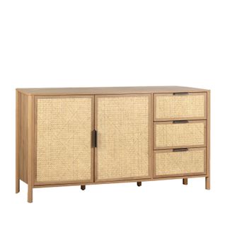 Buffet Bas En Rotin Naturel Naturel 150x76cm