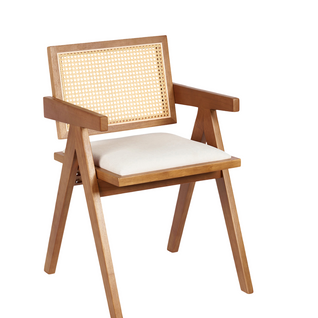 Chaise De Salle à Manger En Bois Beige-noyer 61x79cm