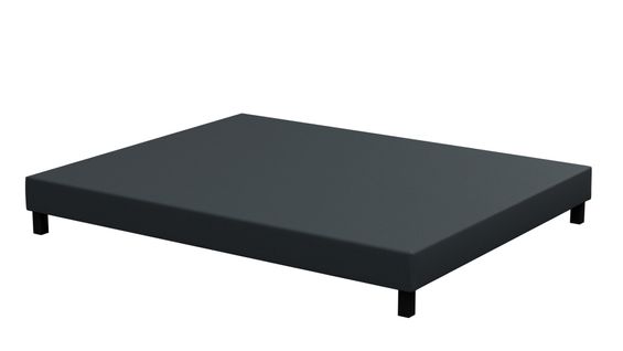 Sommier Tapissier 140x200 - Bois De Pin Renforcé - Hêtre Massif - Anthracite