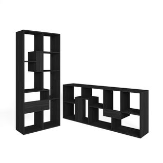 Étagère Bibliothèque, 67x31x162cm, Noir