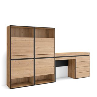 Meuble à Chaussures, 247x35x145cm, Chêne