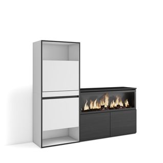 Meuble à Chaussures, 167x35x145cm, Blanc