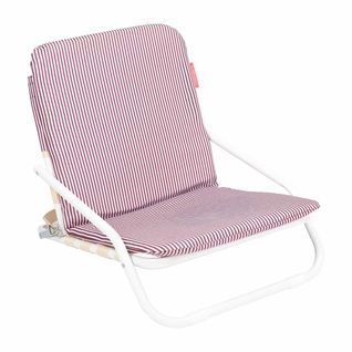 Chaise De Plage Pliante Polyester Bordeaux