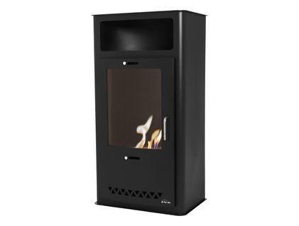 Poêle à Éthanol 3kw Design Rectangulaire En Acier Noir