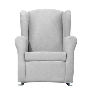 Fauteuil à Bascule En Polyester Gris Clair 90x69x60cm