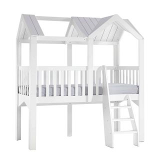 Lit Haut En Bois Blanc 223.8x209.4x110.3cm