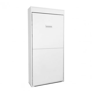 Lit Escamotable Verticaux Aggloméré Blanc 90x190cm