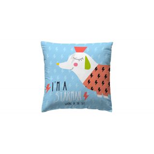 Housse De Coussin En Coton Bleu 40x40cm