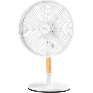 Ventilateur De Bureau - Sfe 3080wh - 3 Vitesses - Oscillation 80° - Design Métal Et Bois