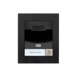 Interphone De Porte Compact Ip Solo Externe Montage Encastré Noir 9155301bs