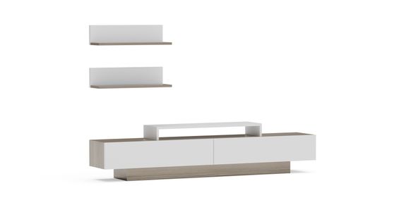 Lusi Meuble TV 180 Cm Étagères Murales Incluses - Armoires Battantes (cordoba)