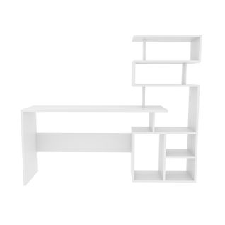 Bureau Next 160 Cm Avec 6 Étagères Ouvertes – Design Moderne Et Fonctionnel