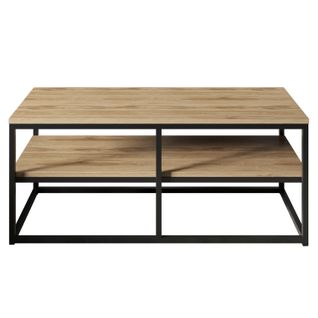 Table Basse Métal Forteus 110 Cm Luxe Et Chic (oud Et Noir)