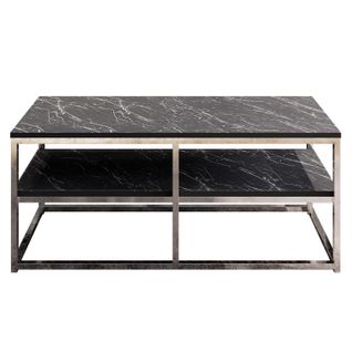 Table Basse Métal Forteus 110 Cm Luxe Et Chic (bendire Et Chrome)