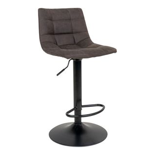 Lot De 2 Tabourets Hauts Middelfart, Microfibre, Gris, 43x43x108 Cm