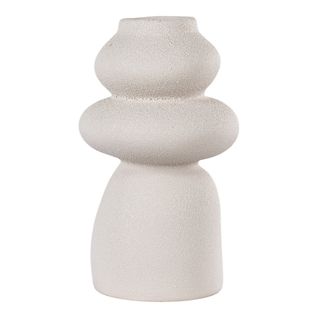 Vase Décoratif Crocus, Grès, Beige, 14,5x14,5x26,5 Cm