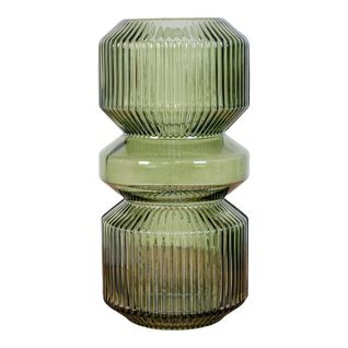 Vase Décoratif Heather, Verre, Vert, 12x12x25 Cm