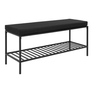 Banc Vita, Métal, Noir, 36x100x48,5 Cm
