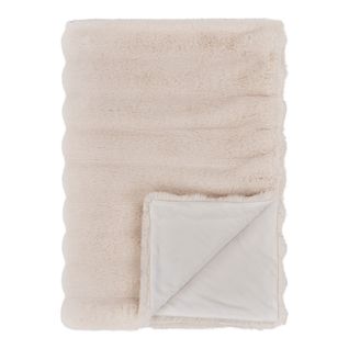 Plaid Galena, Polyester, Blanc, 130x180x0 Cm