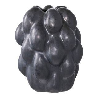 Vase Décoratif Roma, Grès, Noir, 14x15x19 Cm