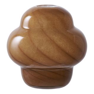 Vase Décoratif Mirella, Verre, Marron, 16,5x16,5x17 Cm