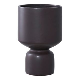 Vase Décoratif Sea, Céramique, Noir, 15x15x23,5 Cm