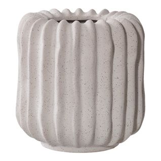 Vase Décoratif Bee, Céramique, Gris, 15,5x15,5x16 Cm