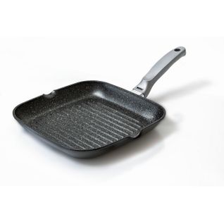 Plaque à Griller Granite Premium, Aluminium Moulé Sous Pression, Anthracite, 26x26x4,5 Cm