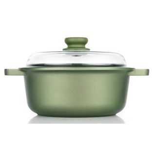 Cocotte Haute Dr. Green, Aluminium Moulé Sous Pression, Vert, 24x24x11 Cm