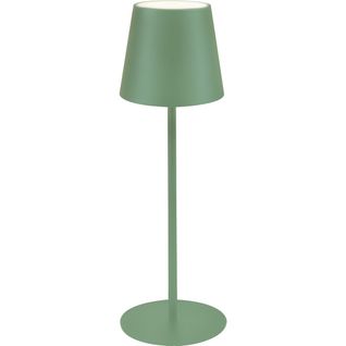 Lampe à Poser Rechargeable Agata, Métal, Vert, 12x12x37 Cm