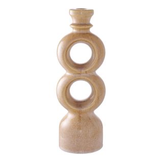 Bougeoir Mary, Céramique, Marron, 10,7x9,5x30,5 Cm
