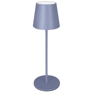 Lampe à Poser Rechargeable Agata, Métal, Bleu, 12x12x37 Cm