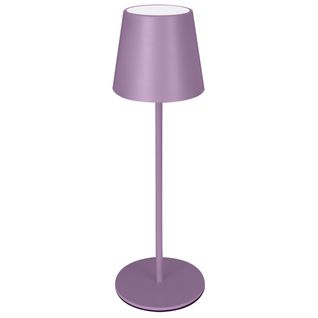 Lampe à Poser Rechargeable Agata 2, Métal, Violet, 12x12x37 Cm