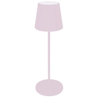 Lampe à Poser Rechargeable Agata, Métal, Rose, 12x12x37 Cm