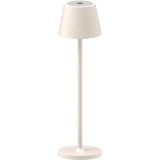 Lampe à Poser Rechargeable Gaia, Métal, Beige, 7,5x7,5x27 Cm