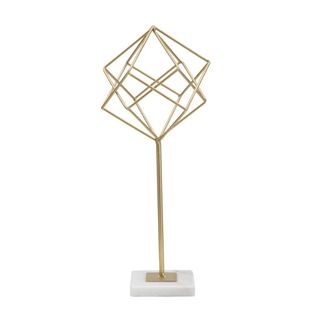 Sculpture Cubes 2, Marbre, Or, 16x18x41,5 Cm