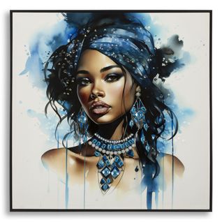 Impression Sur Toile Afrique 26, Bois, Multicouleur, 82x4x82 Cm