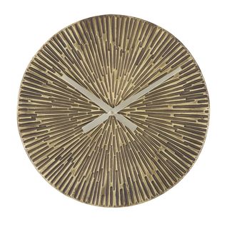 Horloge Murale Mf241, Métal, Bronze, 50x3,5x50 Cm