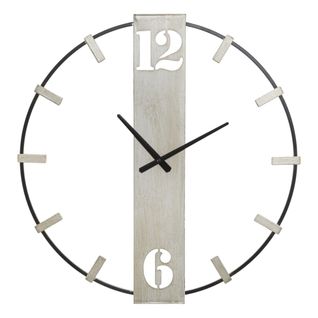 Horloge Murale Mf240, Métal, Argent, 61x4,5x63 Cm