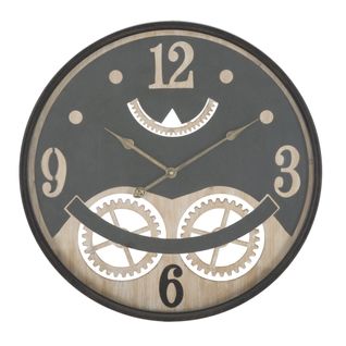 Horloge Murale Mf271, Métal, Gris, 67x6,5x67 Cm