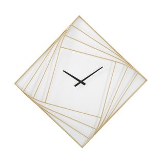 Horloge Murale Mf280, Métal, Or, 85x6x85 Cm
