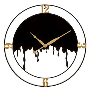 Horloge Murale Mf235, Métal, Noir, 66x4x66 Cm