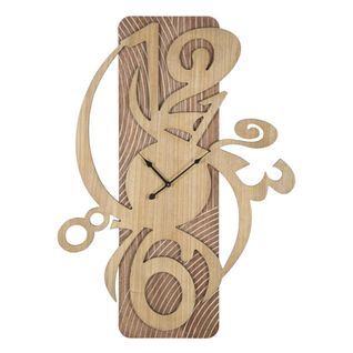 Horloge Murale Mf231, Mdf, Marron, 70x4,4x93 Cm