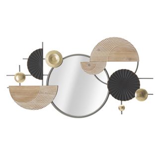 Miroir Avec Cadre Géométrique 18, Métal, Multicouleur, 90,2x5,1x50,2 Cm