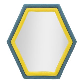 Miroir Avec Cadre Hexagone, Mdf, Multicouleur, 75x4x80 Cm