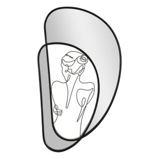 Miroir Avec Cadre Mf510, Métal, Noir, 40,6x3,2x70,5 Cm