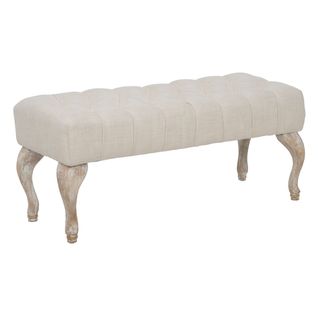 Banc Mf296, Bois, Beige, 97x42x40 Cm