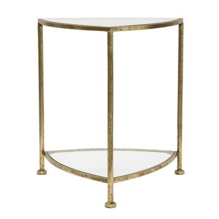 Table D'appoint Mf563, Métal, Or, 45x45x50 Cm