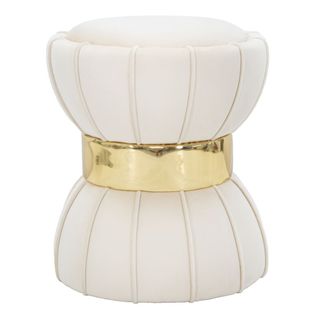 Pouf Mf351, Bois, Beige, 40x40x44 Cm