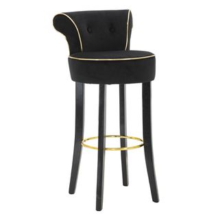 Tabouret Haut Mf442, Métal, Noir, 46x48x96 Cm